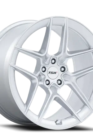 TSW Slipstream SD 19x10.5 +25 5x114.3mm 72.56mm Gloss Silver Machined Face Fan Favorite