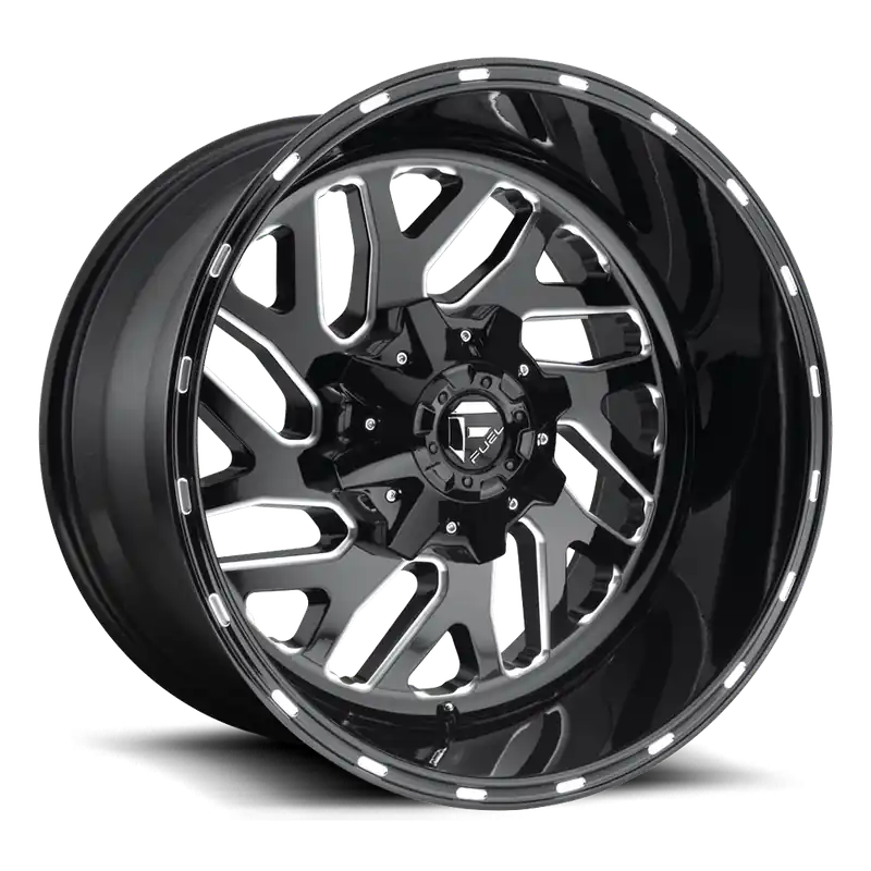 Affordable Fuel Triton D581 20x9 +1 6x135/6x139.7mm 106.1mm Gloss Black Milled
