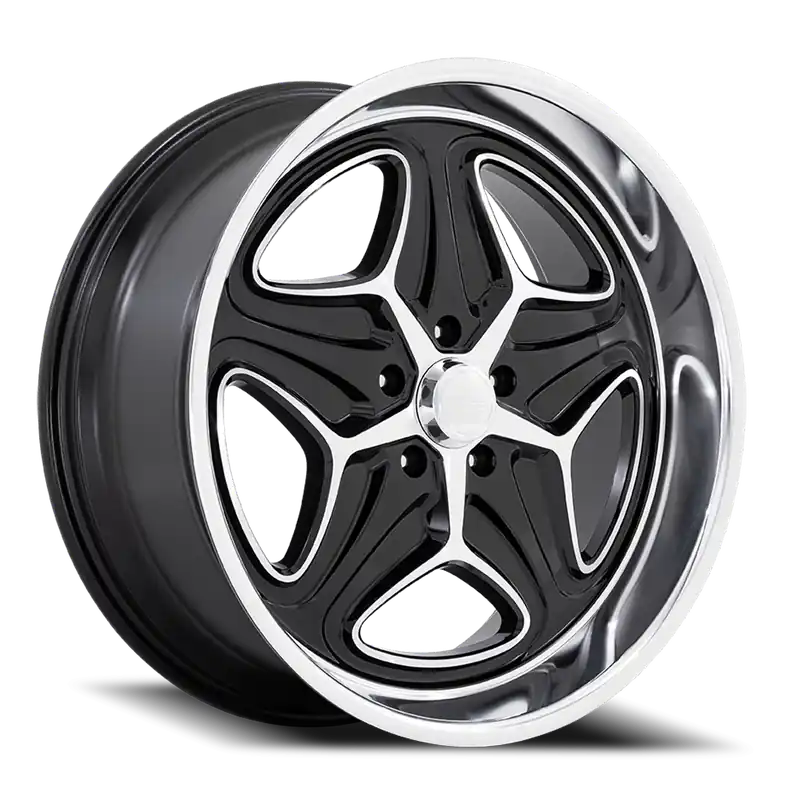 Foose Merlot F171 22x10.5 +6 5x127mm 78.1mm Gloss Black Machined Wholesale