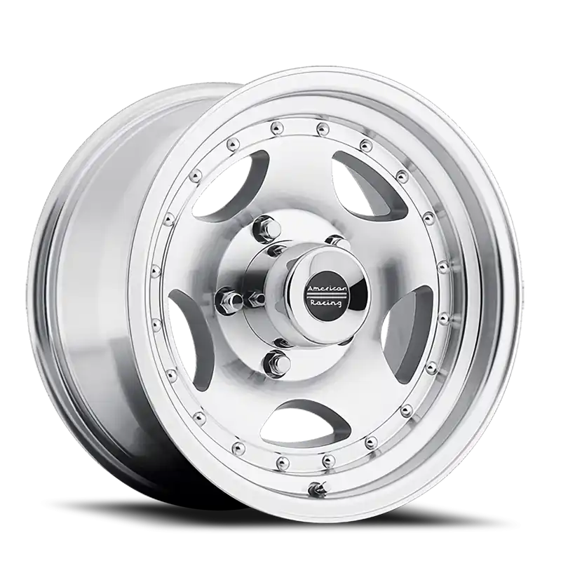 American Racing AR23 SL 15x10 -44 5x127mm 83.06mm Machined Silver Clear Coat Certified