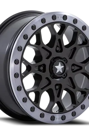 MSA Portal Beadlock M48 SB 15x6 +38 4x156mm 96mm Satin Black Gray Tint Ring Flash Sale