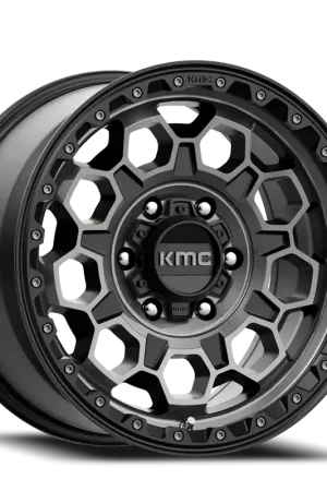 In Demand KMC Trek KM545 GY 17x9 +18 6x135mm 87.1mm Satin Black Gray Tint