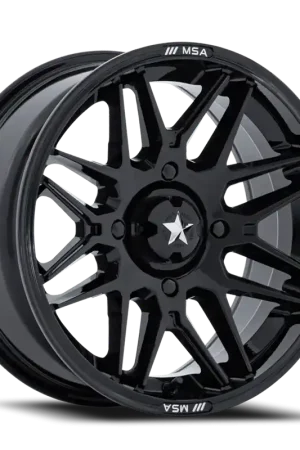 Fast Shipping MSA Radar UTV M52 BX 14x7 +10 4x110mm 86mm Gloss Black