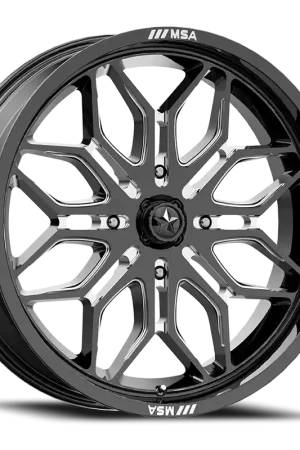 MSA Sniper M47 GB-M 18x7 +10 4x110mm 86mm Gloss Black Milled Editor’s Pick
