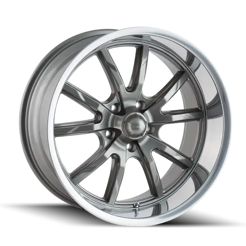 Ridler 650 Gloss Grey Polished 18x9.5 5x127 0mm 83.82mm Best Seller