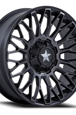 MSA Clubber M50 DT 14x7 +10 4x137/4x156mm 110.1mm Matte Black Double Dark Tint Certified