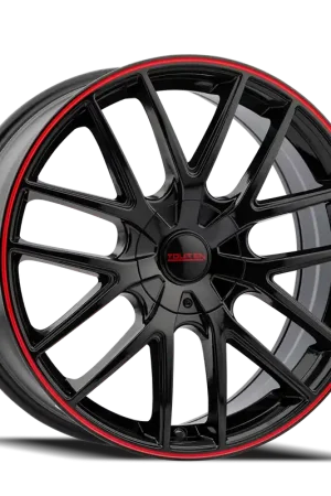 Touren TR60 3260 Gloss Black With Red Ring 20x8.5 5x114.3/5x120 20mm 74.1mm Today Only