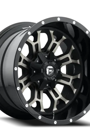 Fuel Crush D561 18x9 +19 6x120/6x139.7mm 78.1mm Gloss Black Double Dark Tint-Machined Face Markdown