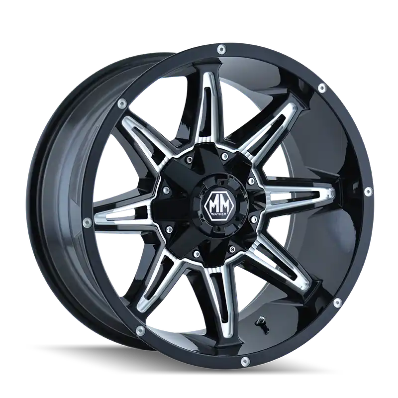 Mayhem Rampage 8090 Gloss Black Milled 20x9 6x135/6x139.7 0mm 106mm Original