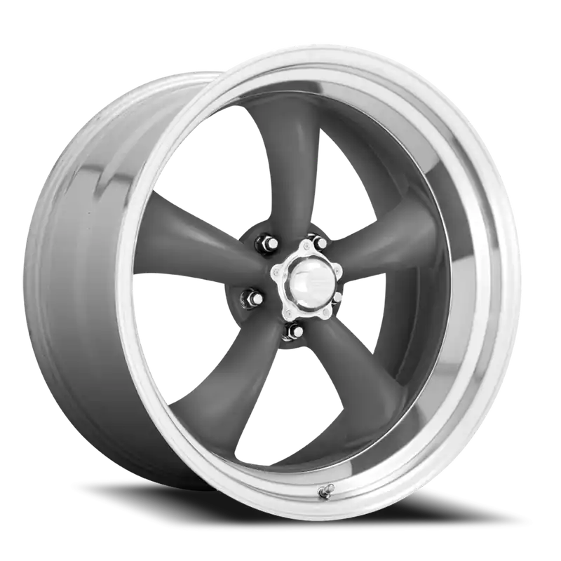 American Racing Classic Torq Thrust II VN215 17x8 +14 5x127mm 83.06mm Mag Gray Machined Lip Order Now