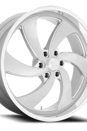 US Mags Desperado 6 U134 22x10 +25 6x139.7mm 78.1mm Brushed Silver Milled-Diamond Cut Lip In Demand