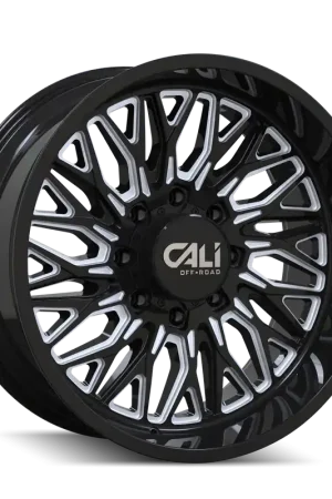 Flash Sale Cali OffxRoad Crusher 9118 Gloss Black Milled 22x10 8x165.1 x19mm 130.8mm