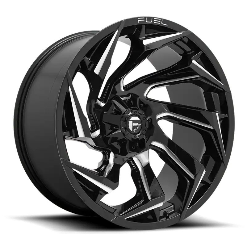 Hot Picks Fuel Reaction D753 20x9 +1 6x135/6x139.7mm 106.1mm Gloss Black Milled