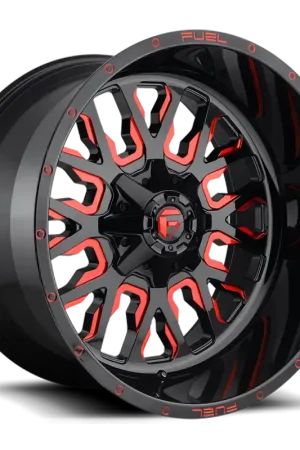 Fuel Stroke D612 20x9 +1 6x135/6x139.7mm 106.3mm Gloss Red Milled Today Only