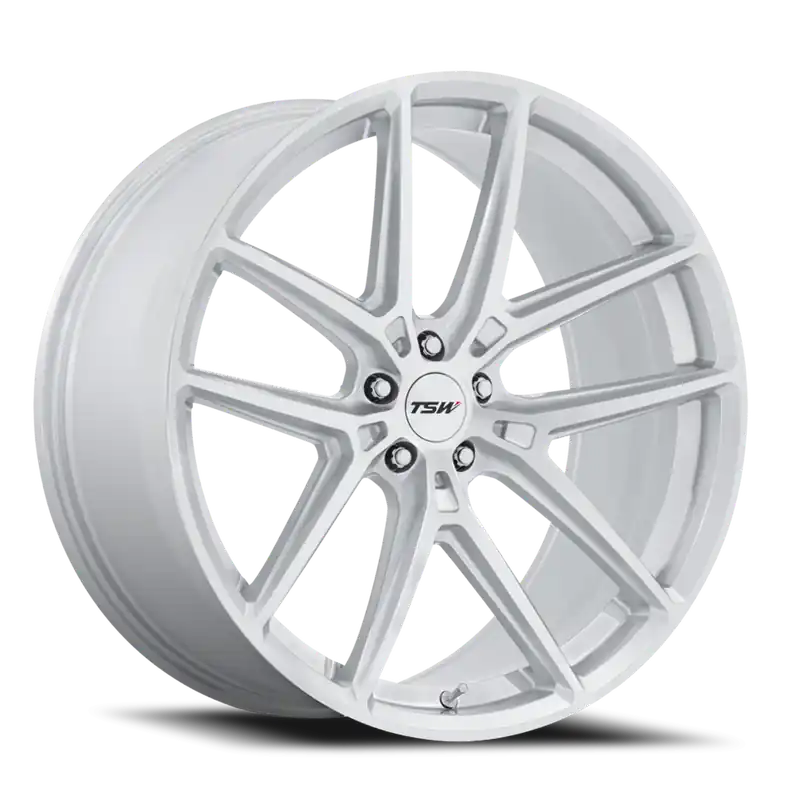 Get Yours TSW Imola SD 20x10.5 +38 5x114.3mm 72.56mm Gloss Silver Machined Face