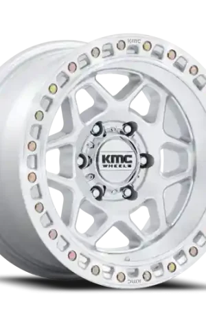 KMC Torx KM553SD 17x8.5 +25 6x139.7mm 106.1mm Gloss Silver Machined Face Discount