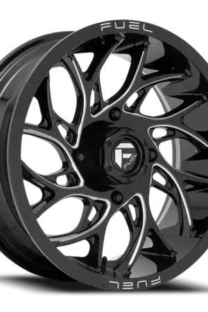 Hot Picks Fuel Runner UTV D741 18x7 +13 4x137mm 110.2mm Gloss Black Milled