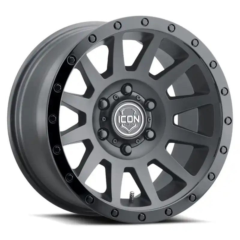 Markdown ICON Compression 18x9 6x5.5 0mm Offset 5in BS 106.1mm Bore Double Black Wheel