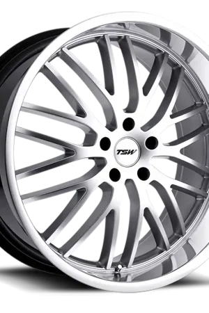 TSW Snetterton SL 20x8.5 +20 5x114.3mm 76.1mm Hyper Silver Mirror Cut Lip Free Shipping